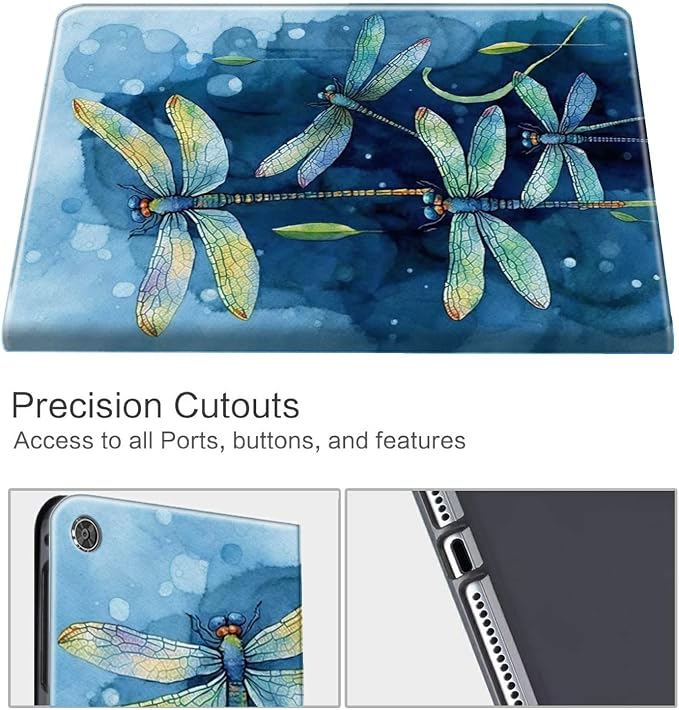 All-New HD 8 Plus Tablet Case Kindle Fire HD 8 Case 10th Generation 2024/2022/2020 Folding Stand PU Leather Slim Smart Cover with Auto Wake/Sleep for Amazon Fire Tablet 2020Animals Dog Paws