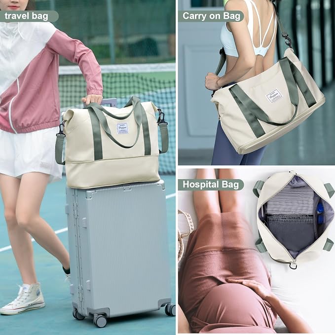 Travel Duffel Bag, Sports Tote Gym Bag, Shoulder Weekender Overnight Bag