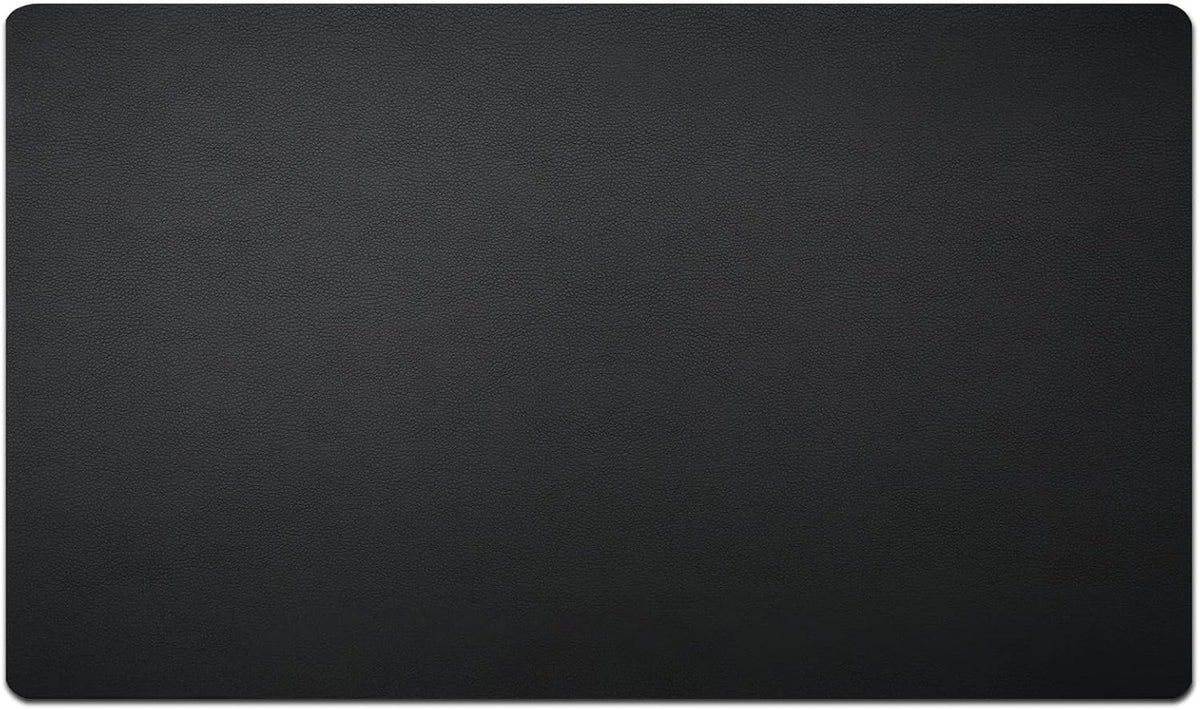 Nekmit Leather Desk Blotter Pad 24 x 14 Inches, Flat, Non-Slip, Waterproof, Black
