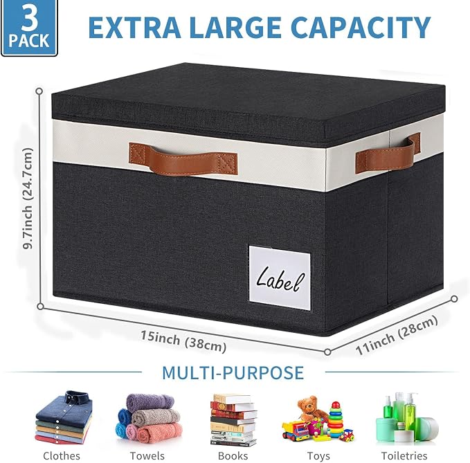 GhvyenntteS Large Storage Bins
