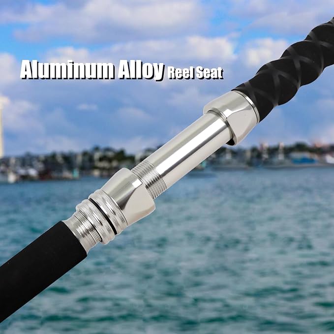 Fiblink 2-Piece Boat Conventional Fishing Rod Portable Spinning/Casting Rod