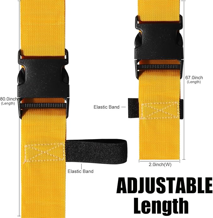 Luggage Straps for Suitcases TSA Approved-2 Pack Bright Personalized Luggage
