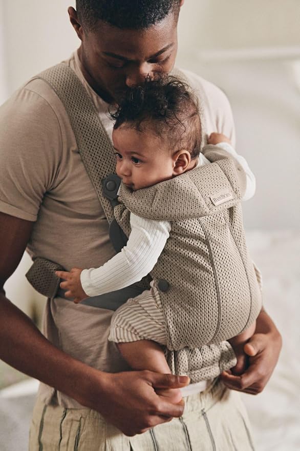 BabyBjörn Baby Carrier Mini, 3D Mesh Newborn Carrier, Easy-to-Use