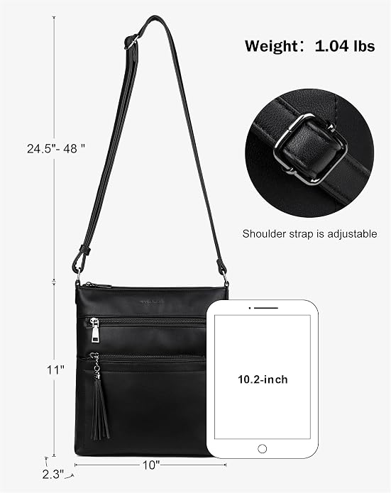 MASINTOR Crossbody Purses for Women, Adjustable Strap Shoulder Bag