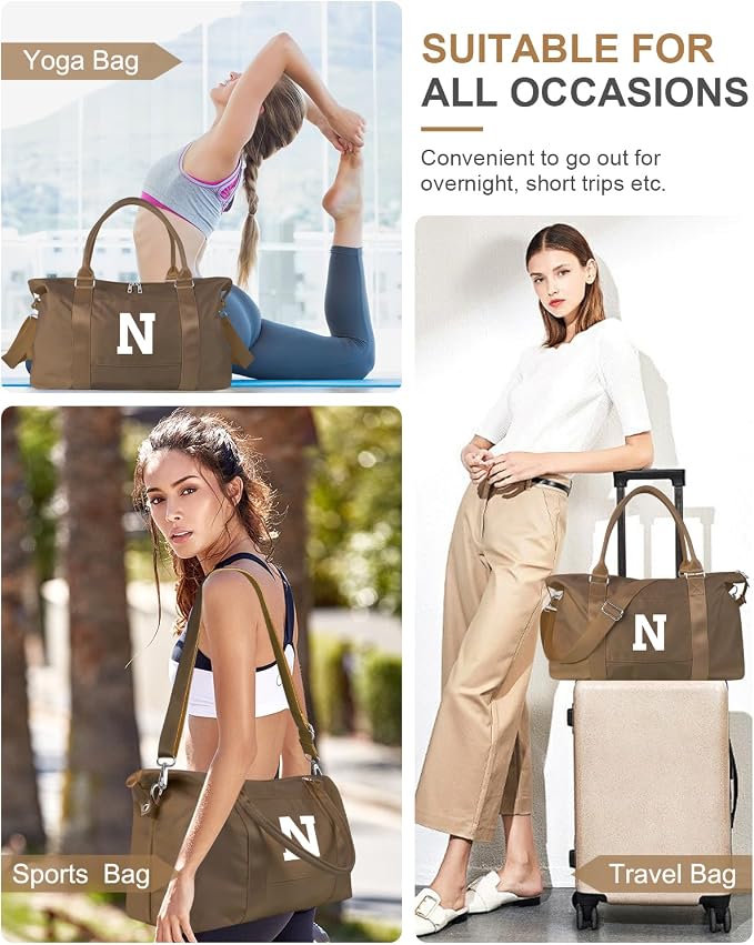 Birthday Graduation Gifts for Daughter, Initial Travel Duffel Bag Sports Gym