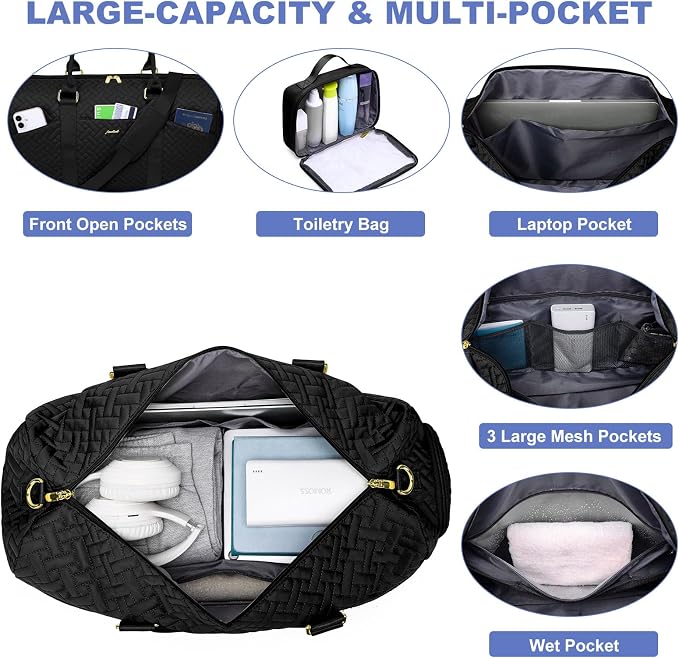 Women Duffle Weekender Travel Bag: Large Duffel Bags