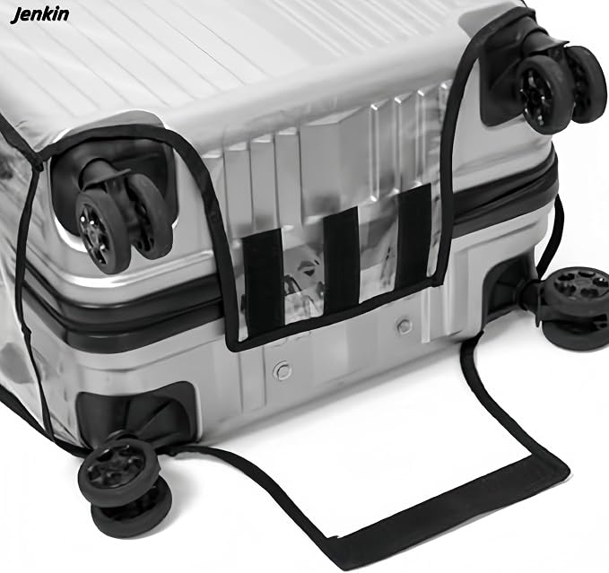 JenKin Luggage Protector Suitcase Cover PVC Waterproof Travel Suitcase Fits