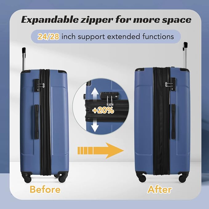 Merax 28 Inch Checked-Large Luggage