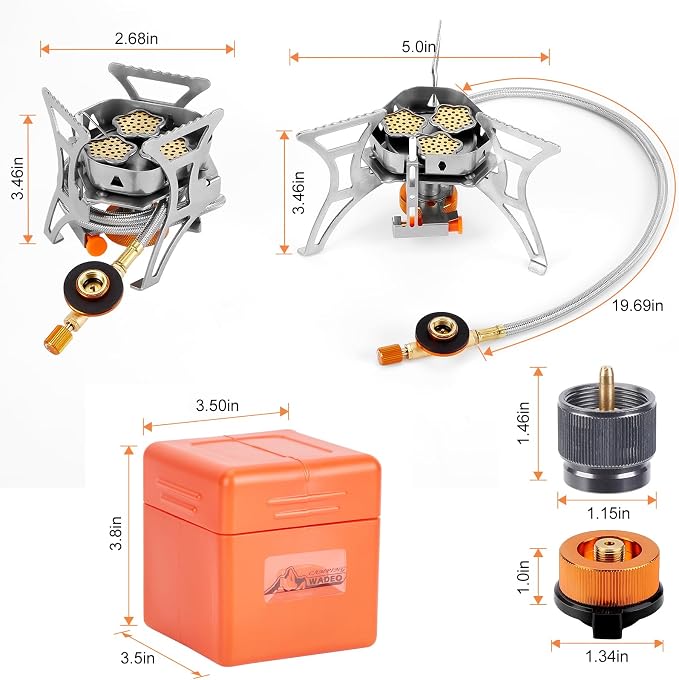 WADEO 6800W Windproof Camping Stove, Backpacking Stove