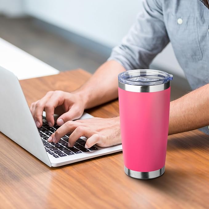20oz Tumbler with Straw and Brush, Stainless Steel Vacuum Insulated tumbler