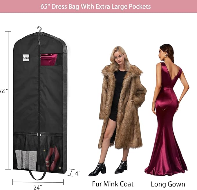 Dress Bags for Gowns Long, Dress Bags for Closet Storage and Traveling
