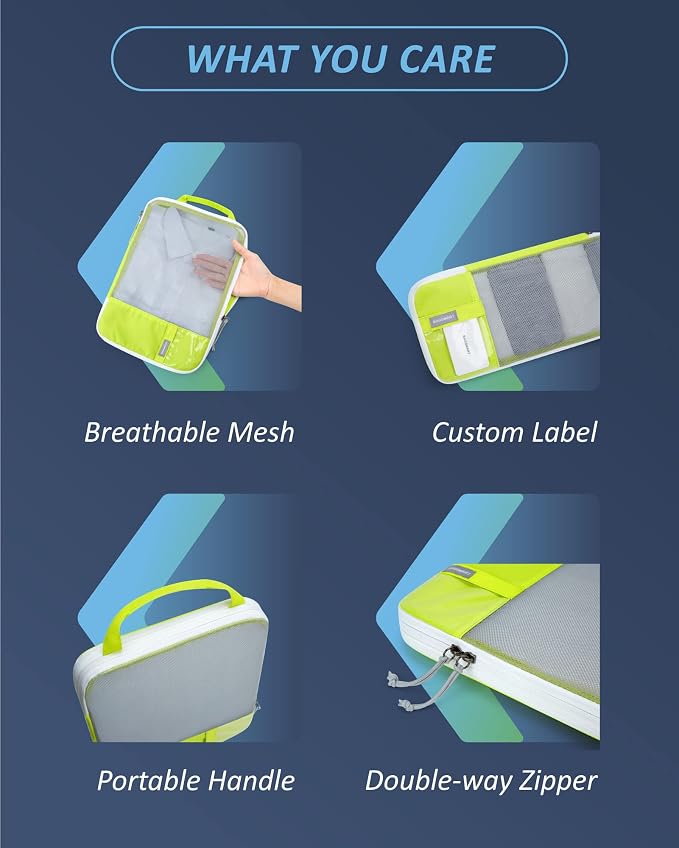 BAGSMART 6 Set Compression Packing Cubes