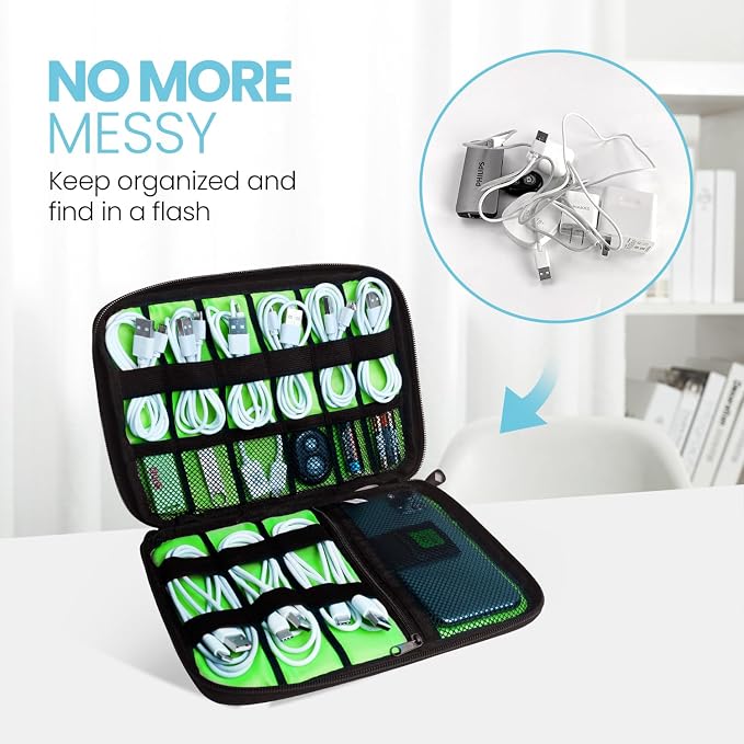 Electronics Travel Organizer, Portable Waterproof Electronic Travel Storage Bag