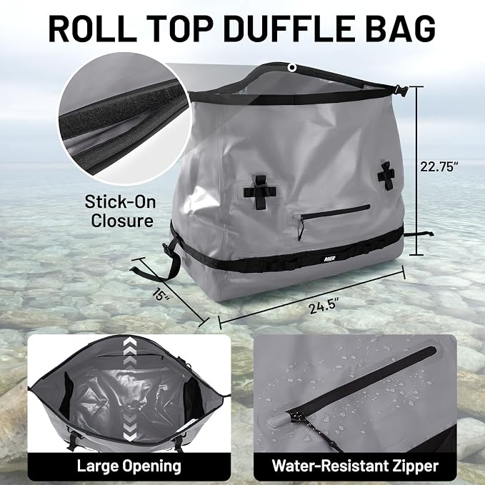 MIER Large Waterproof Duffel Bag Rolltop Dry Backpack Duffle Bags
