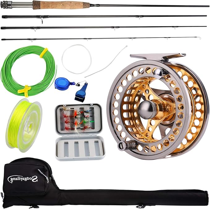 Sougayilang Fly Fishing Rod Reel Combos