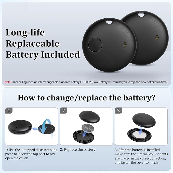 Geevon Smart Tag-2 Pack Bluetooth Tracker Work