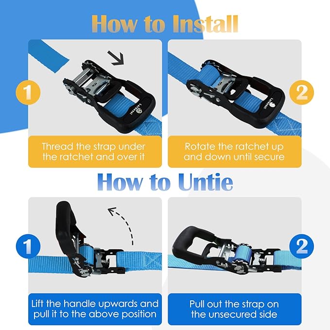 Ratchet Straps 4 Pack