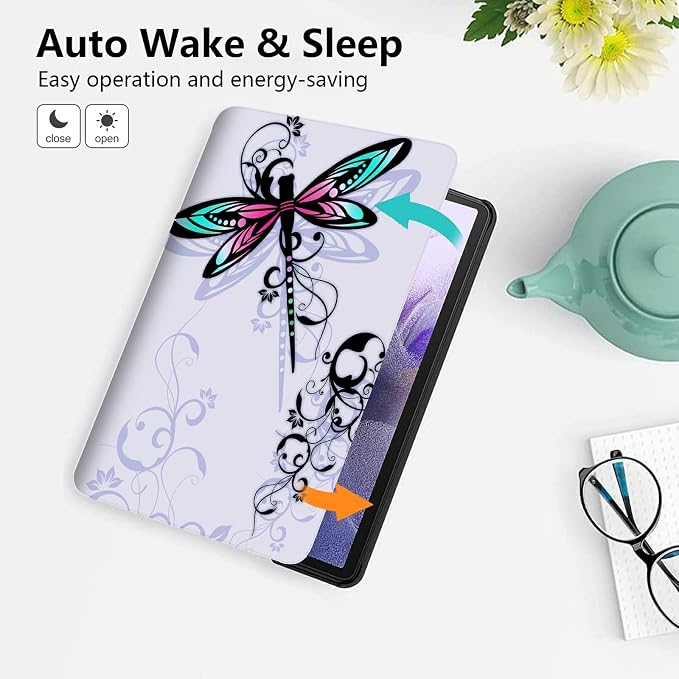 All-New HD 8 Plus Tablet Case Kindle Fire HD 8 Case 10th Generation 2024/2022/2020 Folding Stand PU Leather Slim Smart Cover with Auto Wake/Sleep for Amazon Fire Tablet 2020Animals Dog Paws