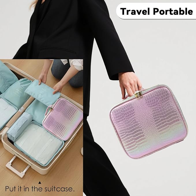 Travel Makeup Bag Makeup Cosmetic Train Case Organizer Portable Storage Bag
