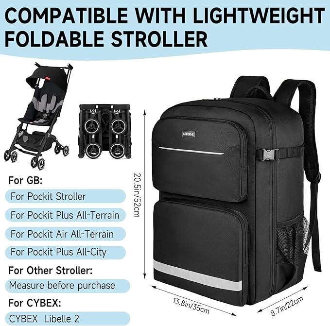 Stroller Travel Bag, Stroller Backpack Compatible