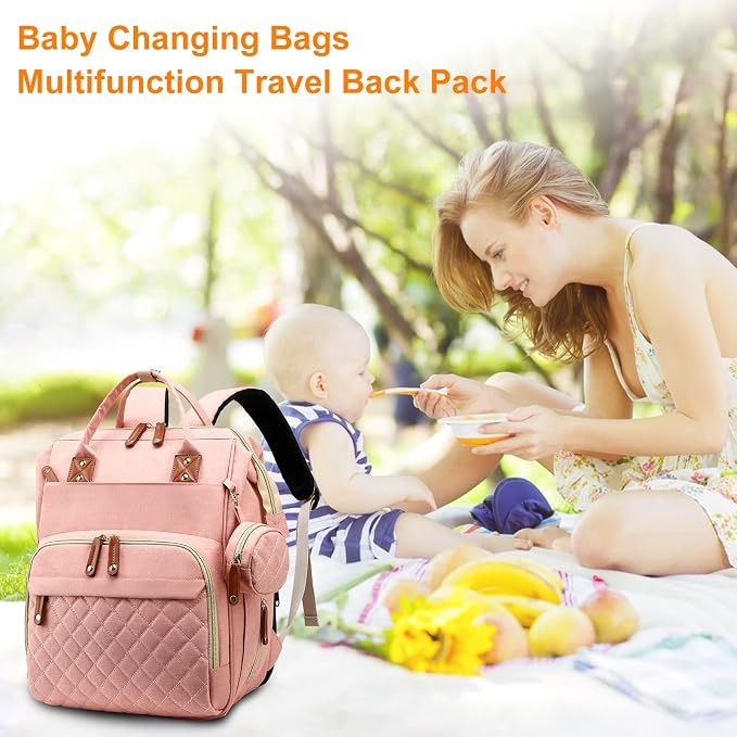 Diaper Bag, Backpack with Changing Station, Waterproof Baby Bag
