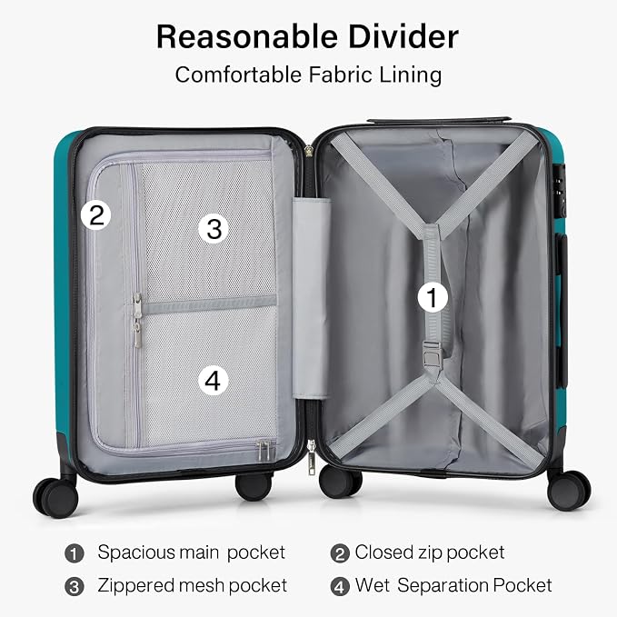 Hanke 3 Piece Hard Shell Luggage Sets