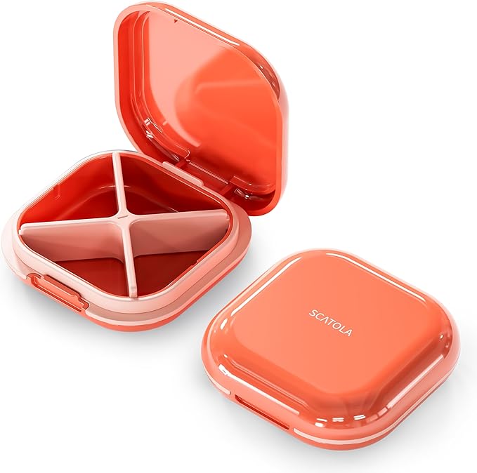 Small Pill Case, Travel Pill Box, Portable Pill Organizer, Pill Container
