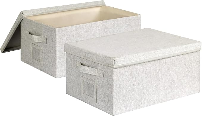 Large 17''x12'' Quart Collapsible Stackable Storage Bins