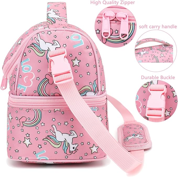 FlowFly Double Decker Cooler Insulated Lunch Bag Large Tote
