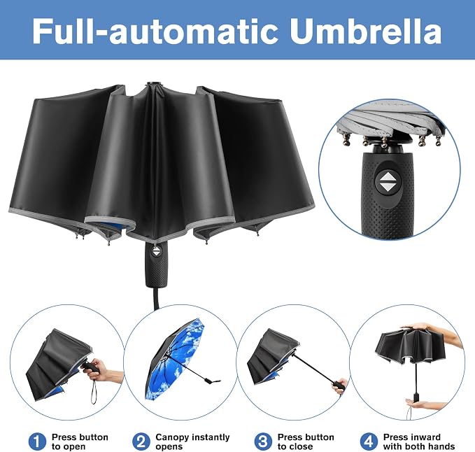 G4Free 42 Inch Eco Windproof Folding Umbrella