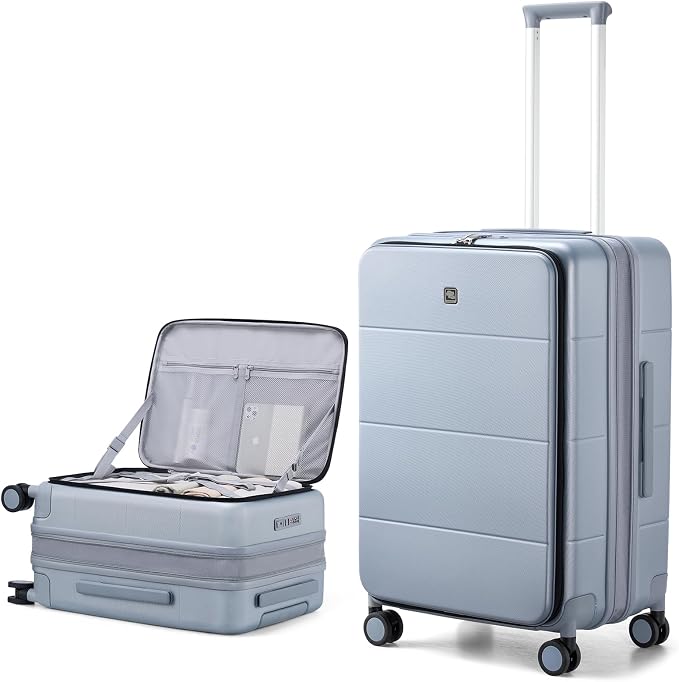 Hanke Hardside Expandable Checked Luggage, 24 Inch Top Opening Trunk Luggages