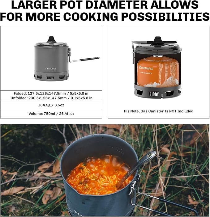 Fire-Maple Petrel Ultralight Pot- High Efficiency Aluminum Camping and