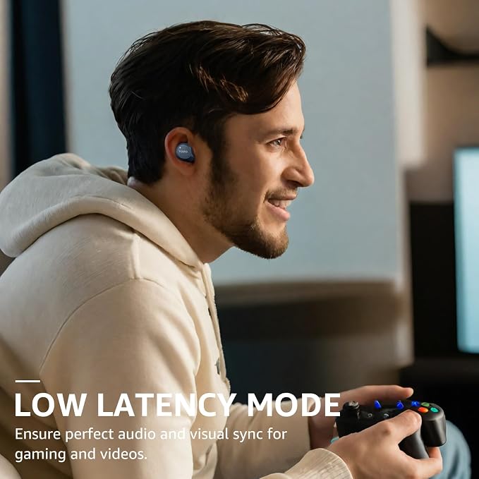 TOZO NC9 Hybrid Active Noise Cancelling Wireless Earbuds, 6 Mics ENC Clear Call
