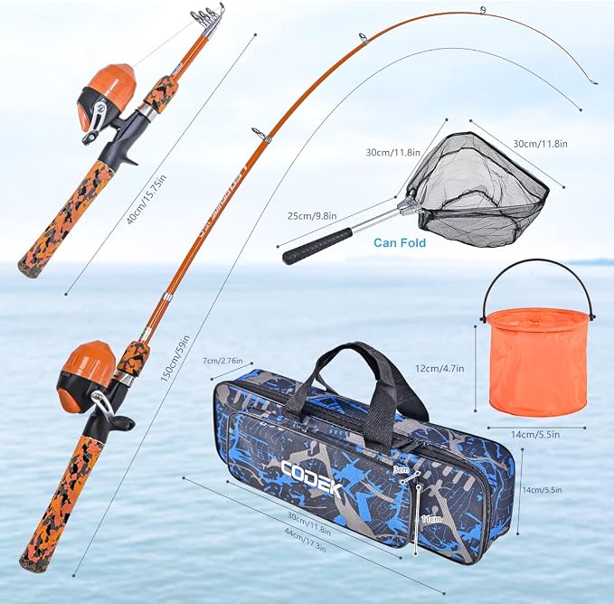 CODEK Kids Fishing Pole Set