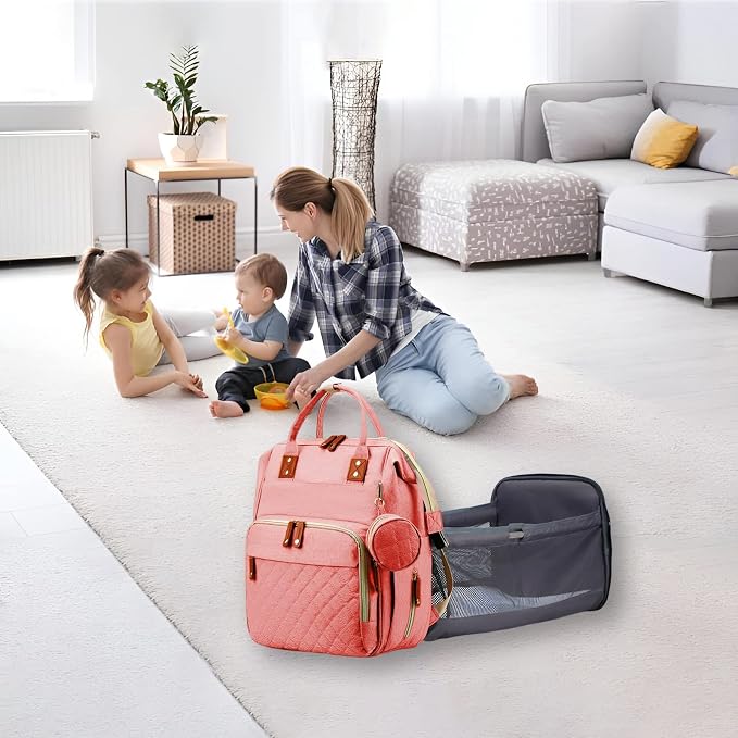 Diaper Bag Backpack with Changing Station Portable 3 in 1 Multifunction