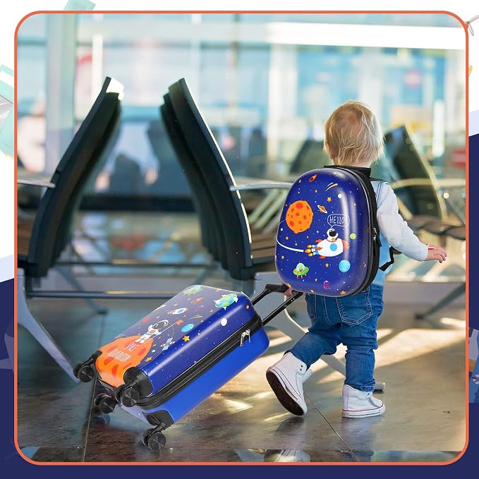 Weewooday Kids Luggage and Backpack 18" Suitcase