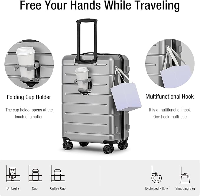 KYME Luggage Sets 2 Piece Hardshell 22"/26" Suitcase