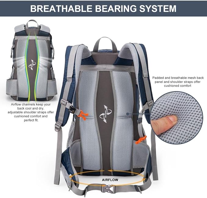 MOUNTAINTOP 25L/40L Hiking Backpack, Lightweight Travel Backpack