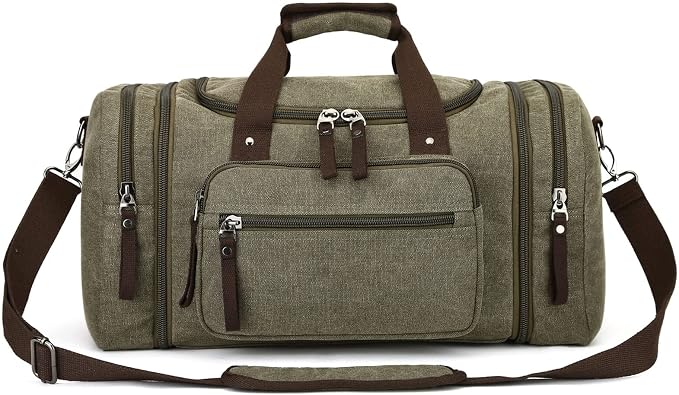 Duffle Bag for Travel, Large Canvas Duffel Bag for Travelling Overnight