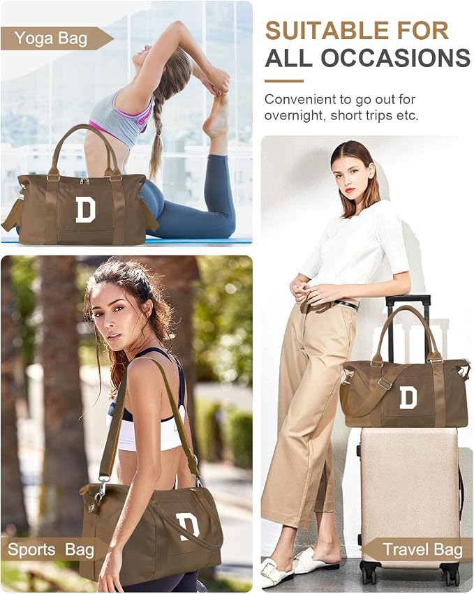 Birthday Graduation Gifts for Daughter, Initial Travel Duffel Bag Sports Gym