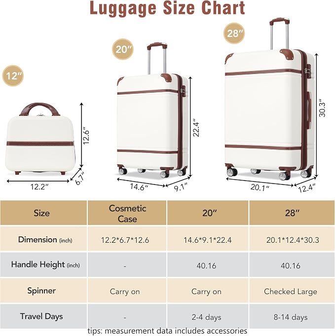 Merax Luggage Set 2 Piece Suitcase Set
