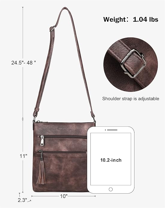 MASINTOR Crossbody Purses for Women, Adjustable Strap Shoulder Bag