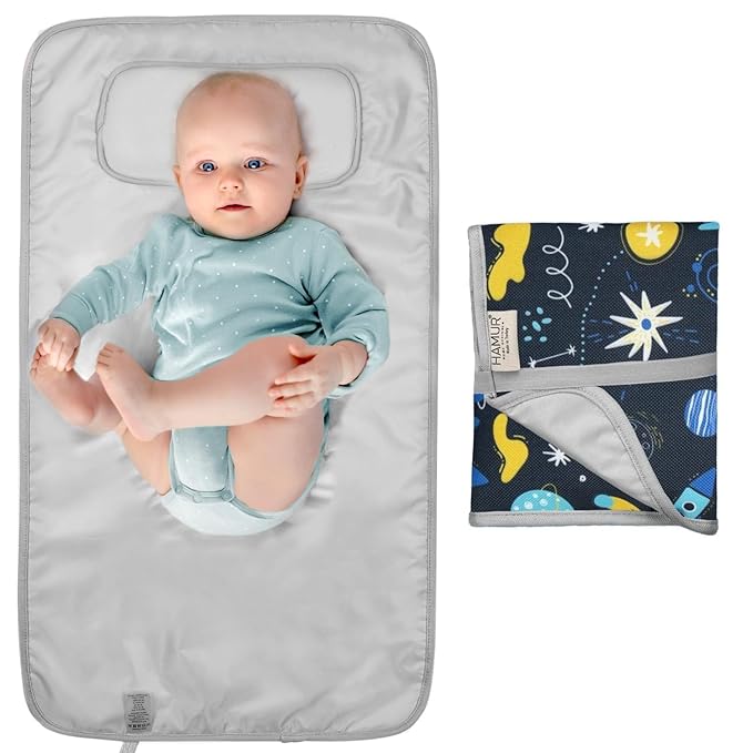 HAMUR HOME Portable Baby Changing Pad – Waterproof, Foldable & Lightweight