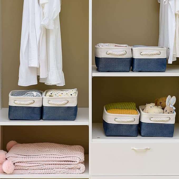 TheWarmHome Storage Bins for Shelves