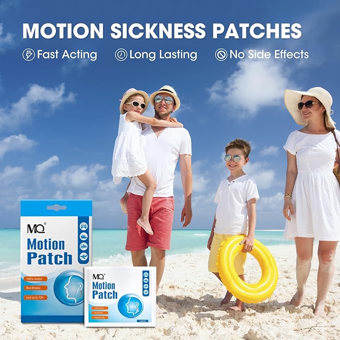 MQ Motion Sickness Patch, Non Drowsy Sea Sickness Patches Behind Ear