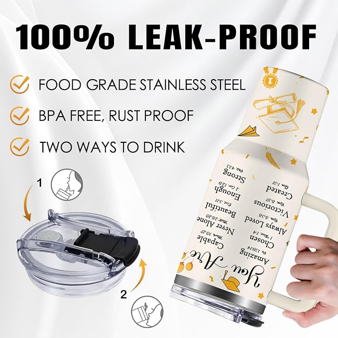 2026 Graduation Gifts for Her, Him - Class of 2026 Tumbler 40oz - Congrats Grad Gift for Class of 2026 - Masters Degree, PHD, High School Senior, College Graduation Gifts for Graduate Students