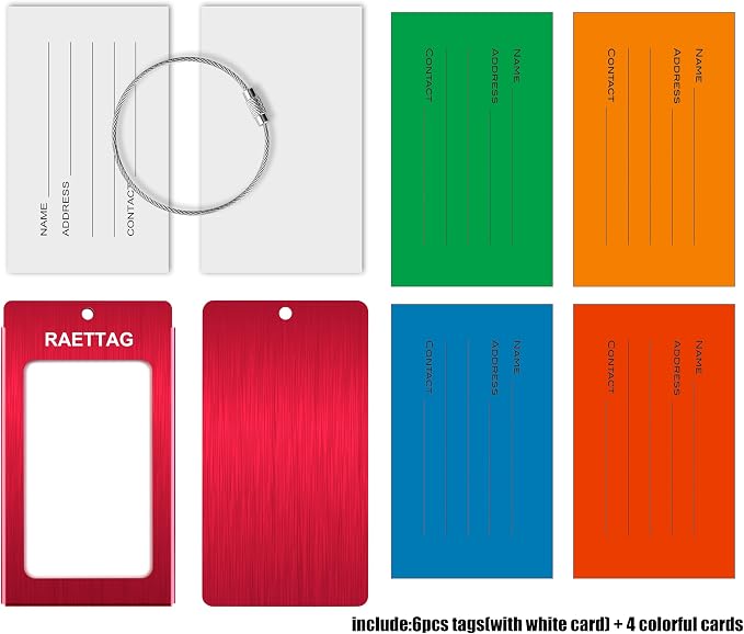 Luggage Tags Metal Suitcase Tags Travel Bag ID Identifier Luggage Tag
