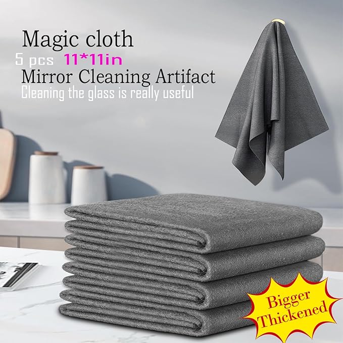 5 PCS 11×11 Inches New Real Magic Cloth Thickened Magic Cleaning Cloth