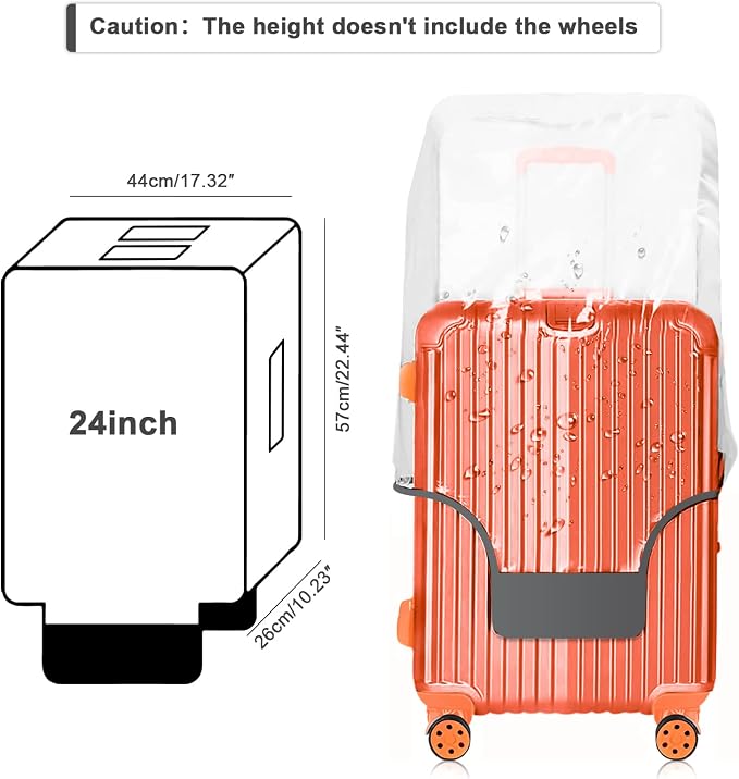 24 Inch Luggage Covers for Suitcase TSA Approved, Carry On Luggage Cover
