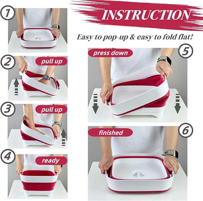 Collapsible Dish Basin, Wash Basin